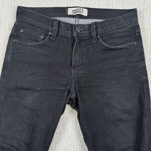 Naked & Famous Mens 30x30 Black Skinny Guy Japanese Denim Jeans *Read